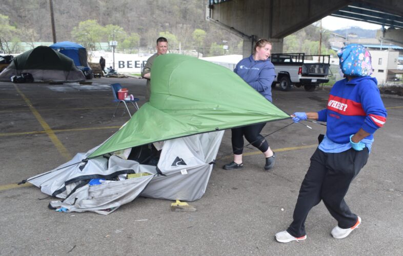 Wheeling’s Homeless Head to New Maintenance Trail Campsite